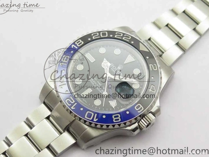 0129 GMT Master II 116710BLNR Batman Ceramic 316L Steel ROF Best Edition Black Dial on SS Bracelet A Youthful 2659